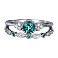 thumbnail image 2 of FcBaudy Diamond Ring Stainless Steel Inlaid With Diamond To Metabolism Drainage Ring Ring Ring, 2 of 3