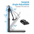 thumbnail image 3 of Jinsinto Adjustable Cell Phone Stand, Foldable Phone Holder Tablet Stand for Desk, Angle Height Adjustable Cell Phone Stand black, 3 of 5