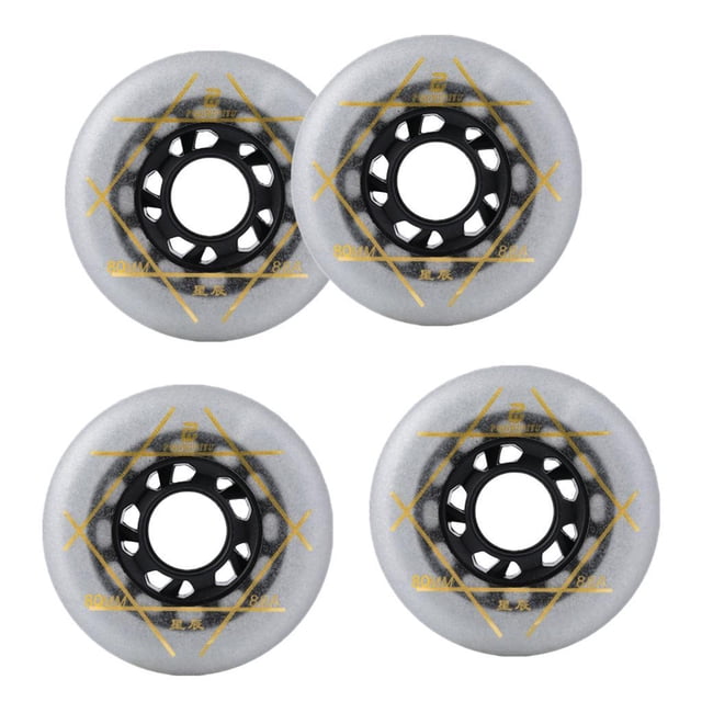 jinwen Lot de 4 Patins à Roulettes d'Extérieur en Ligne Remplacement de Roue en PU