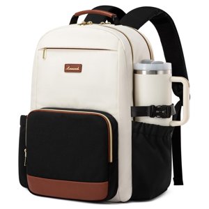 LOVEVOOK Laptop Backpack for Women with Pouch Pocket for Large Capacity Cup,17 Inch Laptop Computer Bag Travel Backpack Purse,Waterproof Work Busines