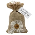 thumbnail image 5 of 50 Rustic Wedding Burlap Favor Bag Small Jute Bags With Personalized Tags Party Favor Drawstring Pouches 4" x 6.5" inches, 5 of 5