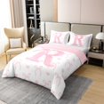 thumbnail image 3 of Erosebridal Housse de Couette en Coton 100 % Taille Simple Initiale A-Z, Ensembles de Literie Lettre Initiale R Taille Simple, Déco Girly Féerique, Réversible 2 Pcs (Sans Couette), 3 of 6