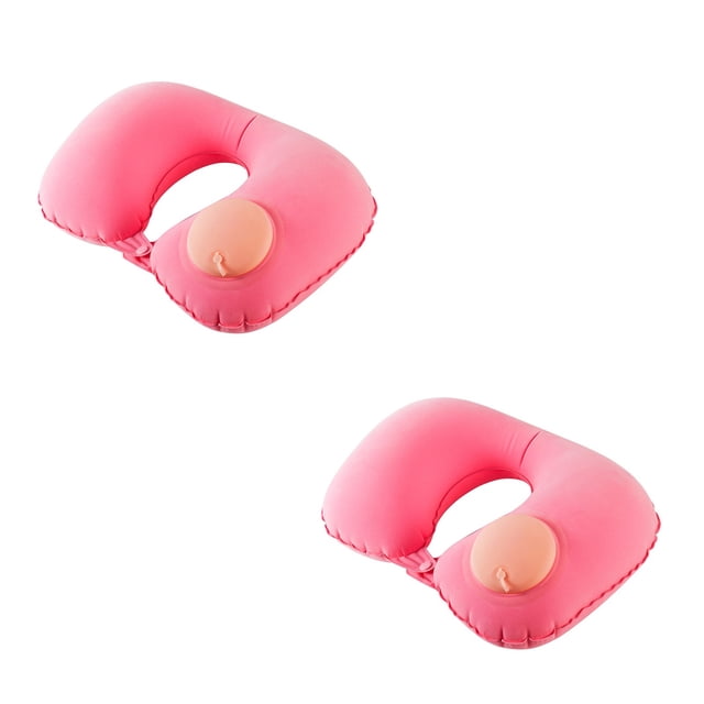 XZNGL 2Pc Protable Soft U-Shape Travel Cushion Car Inflatable Neck Protection