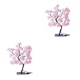 thumbnail image 4 of Maytalsory Color Changing Lighted Rose Lamp Remote Control Energy Saving Artificial Bonsai Tree Lights Gift For Any Occasion pink black rod 2Set, 4 of 6