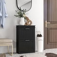 thumbnail image 2 of HOMCOM Narrow Shoe Cabinet for Entryway with Flip Drawers Adjustable Shelf, 2 of 10