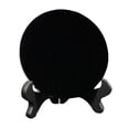 thumbnail image 4 of Esquirla Miroir Rond en Obsidienne Noire, Noir, Miroir Rond Noir avec Support Rond, 10 cm, 4 of 8