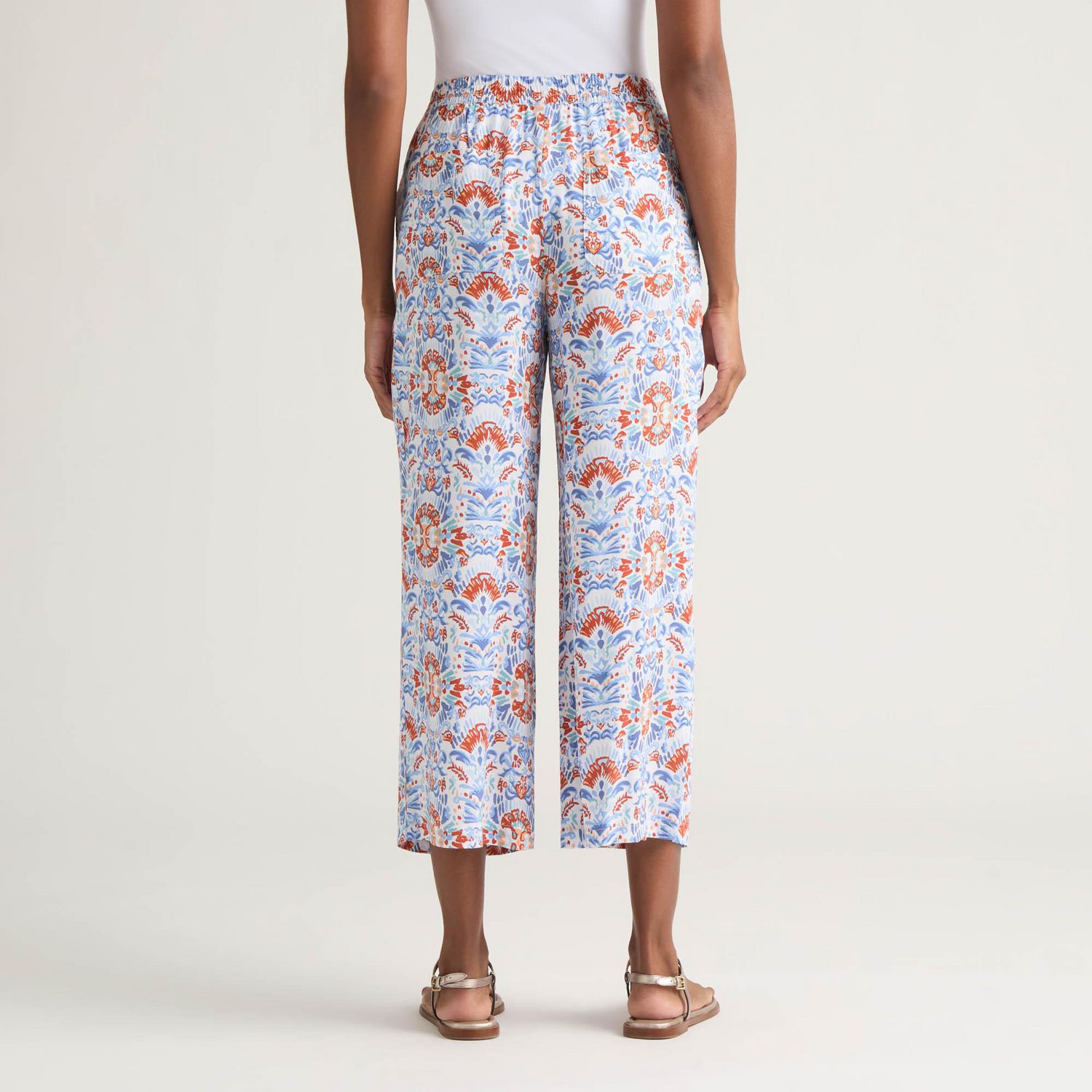 Pantalon culotte imprimé à enfiler pour femme Mexx