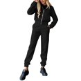 thumbnail image 1 of Cathalem Womens 2 Pieces Outfits Pants Cotton Matching Sets,Black M, 1 of 5