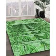 thumbnail image 3 of Ahgly Company Tapis d'Intérieur Lavables à la Machine, Carrés, Transitionnels, Verts, Tapis de Zone, 4 Pieds Carré, 3 of 7
