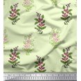 thumbnail image 1 of Soimoi Rayon Fabric Leaves & Floral Block Fabric Prints by Yard 56 Inch Wide, 1 of 3