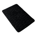 thumbnail image 1 of ZheElen Embossed Bath Mat Quick-Drying Solid Color Shower Absorbent Bathroom Rug Large Kitchen Washroom Door Bathmat Kids Safety Black 60x90cm, 1 of 8