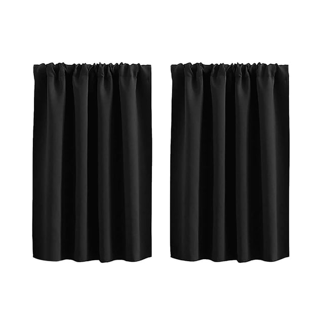 Curtains for Bedroom and Living Room 2-Pack Solid Color Light Filtering Window Curtains for Kitchen Bathroom Partition Use