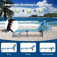 thumbnail image 3 of Topbuy Chaise Longue de Plage Réglable, Chaise de Bronzage Face vers le Bas avec Trou pour le Visage et Coussin Amovible, 5 Positions Réglables, Bleu et Vert, 3 of 8