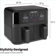 thumbnail image 4 of Chefman TurboFry Digital Touch Dual Basket Air Fryer, XL 8.5L (9-Quart), 4 of 8