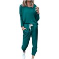 thumbnail image 1 of FAIWAD Ensemble 2 Pcs pour Femme Chandail à Manches Longues à Col Rond et Pantalon de Jogging Long Survêtement Décontracté, 1 of 5
