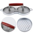thumbnail image 4 of Nikou Non-Stick Aluminum Alloy Hamburger Press Mold - Double Burger Press for Beef and Meat - Kitchen Tool for Making Perfect Patties, 4 of 7
