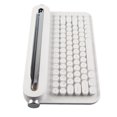 thumbnail image 1 of Wire less Typewriter Keyboard, 86 Keys Vintage BT Keyboard with Integrated Stand, Wire less Retro Aesthetic Keyboard with Cute Round Keycaps for Multi Device, 1 of 7
