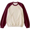 thumbnail image 1 of cfhntfmh Chandail à Col Rond pour Hommes Mode à Blocs de Couleur Manches Longues Chandail à Enfiler Hauts Chaud en Molleton Chandails de Base Automne Hiver Manteau, 1 of 5