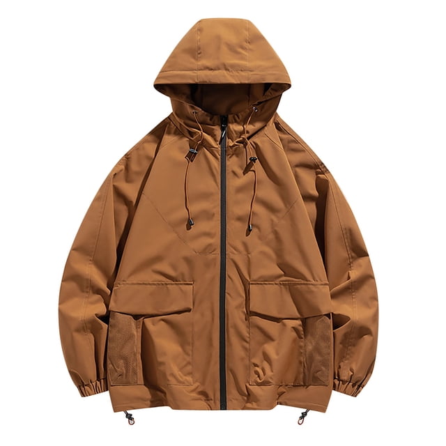 RXIRUCGD Veste de Montagne pour Femmes, Coupe-Vent Chaude, Décontractée, Marron, Taille : 2TG