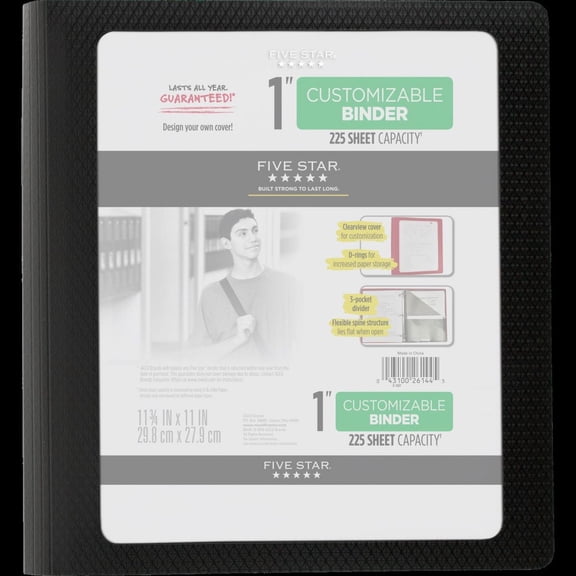 Reliure à anneaux 1 po personnalisable Five Star®