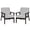 Light Gray, variant on Giantex Set of 2 Accent Chair, Mid-Century Modern Arm Chair for Living Room, Bedroom, Dark Gray