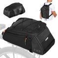 thumbnail image 1 of Saddle 3-in-1 Bicycle Bag Reflective Bike Saddle Bag Waterproof Bike Rear Rack Bag with Shoulder Strap, 1 of 7