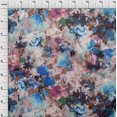 thumbnail image 4 of oneOone Velvet Medium Blue Fabric Abstract Floral Fabric For Sewing Printed Craft Fabric By The Yard 58 Inch Wide, 4 of 4