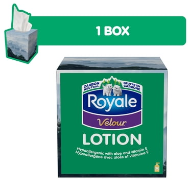 Royale Velour 3 Ply Facial Tissue, 1 box, 54 Tissues