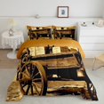 thumbnail image 1 of Erosebridal Ensembles de Couette Rétro Voiture en Bois Format Simple, Couettes et Duvets Rustiques de Style Ferme, Décor Western, Réversible 2 Pcs, 1 of 7