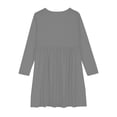 thumbnail image 4 of MeetoTime Robe de Performance pour Filles à Manches Longues, Couleur Unie, Col Rond, Extensible, Robe de Récital Scolaire, 4-14 Ans, Vêtements pour Enfants, 4 of 5
