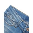 thumbnail image 5 of KIDSCOOL SPACE Jeans Mode pour Filles, Coupe Ajustée, Trous Déchirés, Paillettes Roses et Étoiles, Bleu, 5-6 Ans, 5 of 5