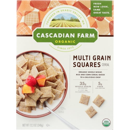 Cascadian Farm Cereal Multigrn Sqr, Case of 10 X 12.3 Oz
