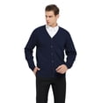 thumbnail image 3 of TOPTIE Cardigan pour Homme Coupe Décontractée Col en V Coton-Marine-G, 3 of 8
