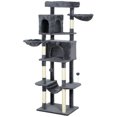 thumbnail image 1 of CoSoTower 69" Cat Tree, Multi-Level Cat Tower with 2 Condos, Plush Perch and Sisal Scratching Posts, Dark Grey, 1 of 7