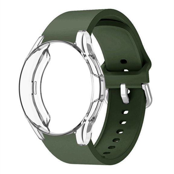TPU Case+ Silicone band for Samsung Galaxy Watch 4 classic 46 mm 42mm 4 44mm 40mm accessories sport watch Wristbands cover strap Ridge Bracelet for Galaxy Watch 4