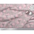 thumbnail image 3 of Soimoi Pink Poly Georgette Fabric Leopard Animal Skin Printed Fabric 1 Yard 52 Inch Wide, 3 of 3