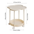 thumbnail image 3 of Yeciiwht Movable Night Stand Practical Double Layer Storage Nightstand Portable Bedside Table with Wheels Open Storage Side Table Small Storage Rack Sofa Mini Cabinet, Bedroom, Living Room, 3 of 7