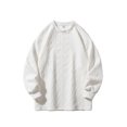 thumbnail image 1 of RXIRUCGD Man Solid Color Rhomboid Design Long Sleeve Hoodie, White, Size: 2XL, 1 of 8