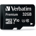 thumbnail image 1 of Verbatim 32GB Class 10 MicroSDHC Card with Adapter, Black, 1 of 4