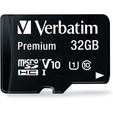 Verbatim 32GB Class 10 MicroSDHC Card with Adapter, Black