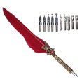 thumbnail image 1 of Feather Pen Set,Vintage Quill Pen Feather Signature Pen Set Antique Calligraphy Ink Dip Pen With 10 Replacement Nibs For Writing Drawing Signature Wedding Decoration, 1 of 8