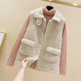 thumbnail image 3 of Veste d'Automne Sans Manches Sherpa pour Femmes, Gilet Léger Rembourré Décontracté, 3 of 6