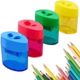 thumbnail image 1 of HUASHENG "Double Hole Creative Pencil Sharpener" With A Design Of Two Holes A Portable Pencil Sharpener Suitable For Students' Stationery A Cute Made Of Plastic., 1 of 1