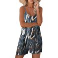thumbnail image 2 of ORUYROP SNUGWIND Femmes Casual Sans Manches Sangle Lâches Combinaisons Réglables Stretch Shorts Romper avec Poches, 2 of 4