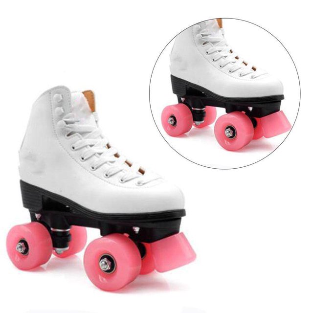ziyahi 2x Patins en Ligne Freins à Roulettes Bloc Antidérapant Butée de Sécurité Gelée Rose