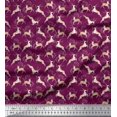 thumbnail image 1 of Soimoi polyester Crepe Fabric Leaves & Reindeer Animal Fabric Prints By Yard 52 Inch Wide, 1 of 3