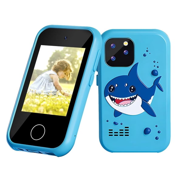 B-Qtech Kids Smart Toy Phone, Touchscreen Learning Toys for Boys and Girls Age 3-11 with Dual Camera (No SD Card Needed)