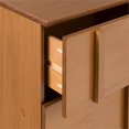 thumbnail image 4 of Table de Chevet Moderne en Bois Massif 2 Tiroirs 20 Pouces - Caramel, 4 of 5