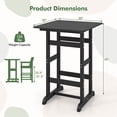 thumbnail image 2 of Costway Outdoor Bar Table All Weather HDPE Patio Table with Wood Grains Bistro Table Black, 2 of 10