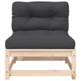 thumbnail image 5 of vidaXL Garden Sofa Armless with Cushions and Footstool, 5 of 5